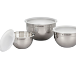 Samantha J Quade & Samuel "Sam" H Lockhart Registry Le Creuset Stainless Steel Mixing Bowls with Lids, Set of 3 | Samantha J Quade & Samuel "Sam" H Lockhart Registry