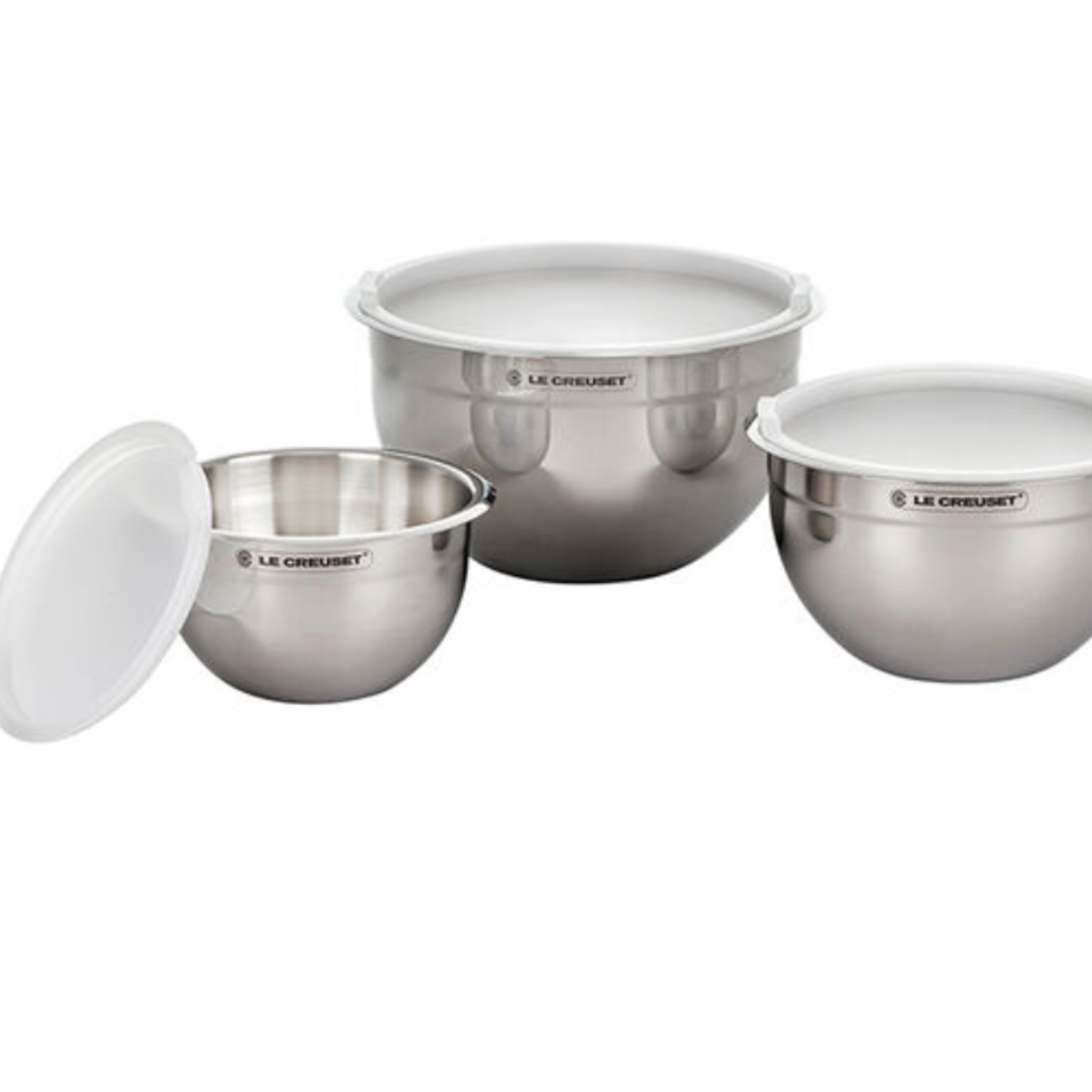 Samantha J Quade & Samuel "Sam" H Lockhart Registry Le Creuset Stainless Steel Mixing Bowls with Lids, Set of 3 | Samantha J Quade & Samuel "Sam" H Lockhart Registry