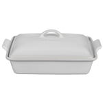 Samantha J Quade & Samuel "Sam" H Lockhart Registry Le Creuset Heritage Rectangular Casserole, White | Samantha J Quade & Samuel "Sam" H Lockhart Registry