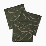 Jon Ahlgren and Michelle Miskowitz Registry Geometry Luxe Washcloth Set - Olive Martini | Jon Ahlgren and Michelle Miskowitz Registry