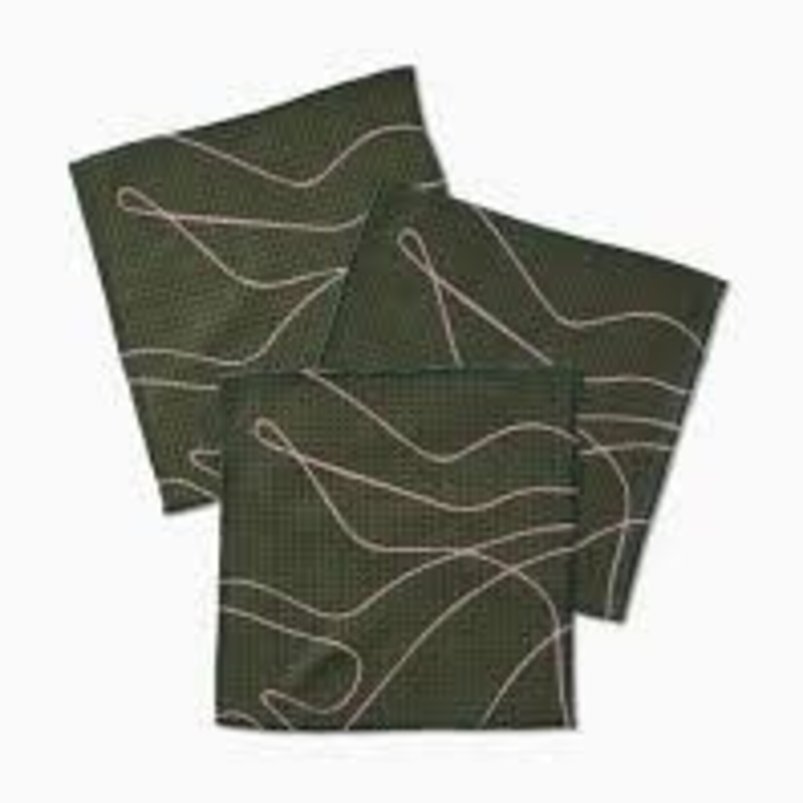 Jon Ahlgren and Michelle Miskowitz Registry Geometry Luxe Washcloth Set - Olive Martini | Jon Ahlgren and Michelle Miskowitz Registry