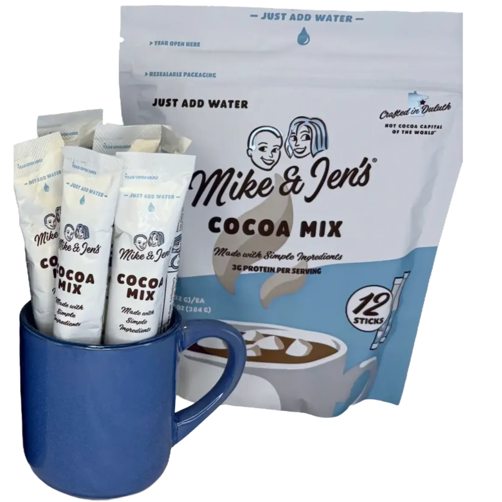 Mike & Jen's Hot Cocoa Sticks Bag (incl. 12 sticks) | Mike & Jen's