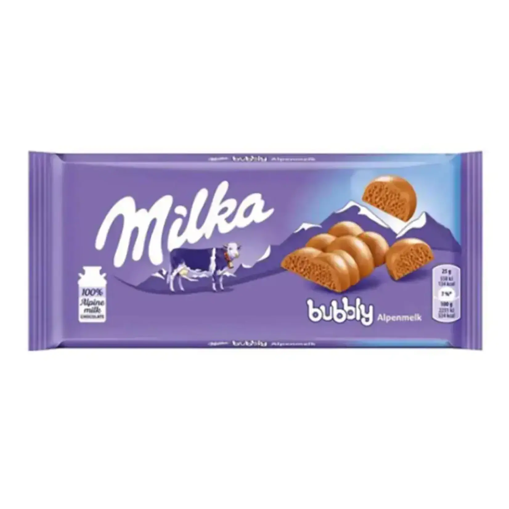 Redstone Candy Milka Bar - Bubbly Milk 3.17 OZ