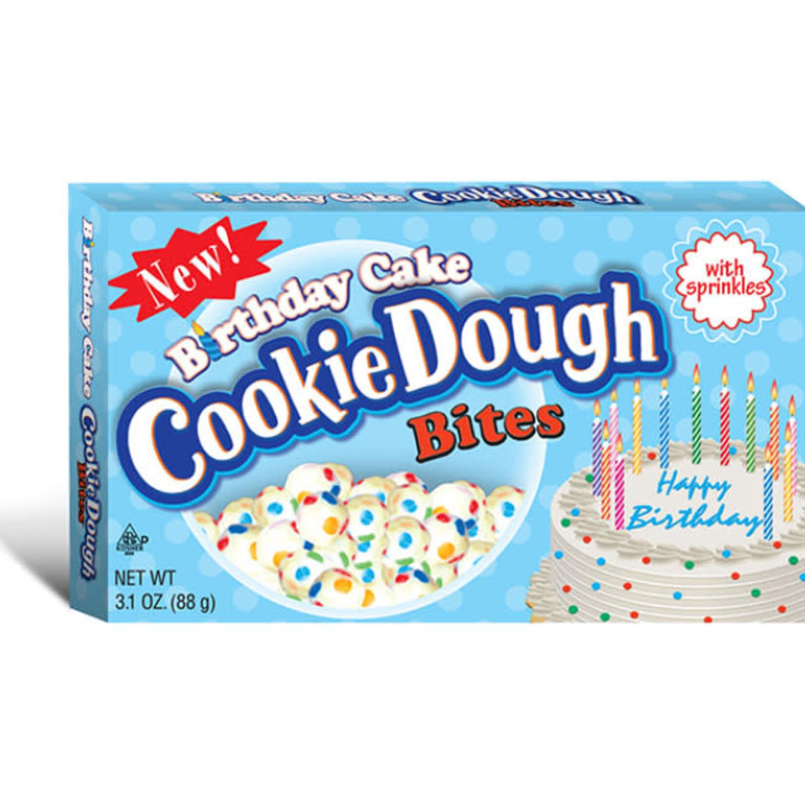Redstone Candy Cookie Dough Bites Theater Box-Birthday Cake 3.1 OZ