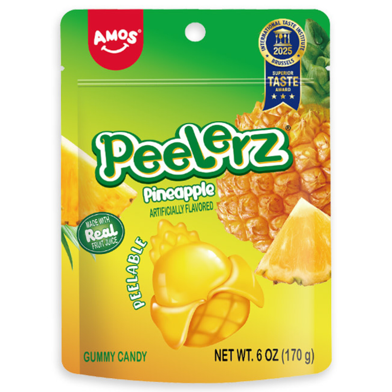Redstone Candy Amos Peelerz Gummy Pineapple Peg Bag 6 OZ
