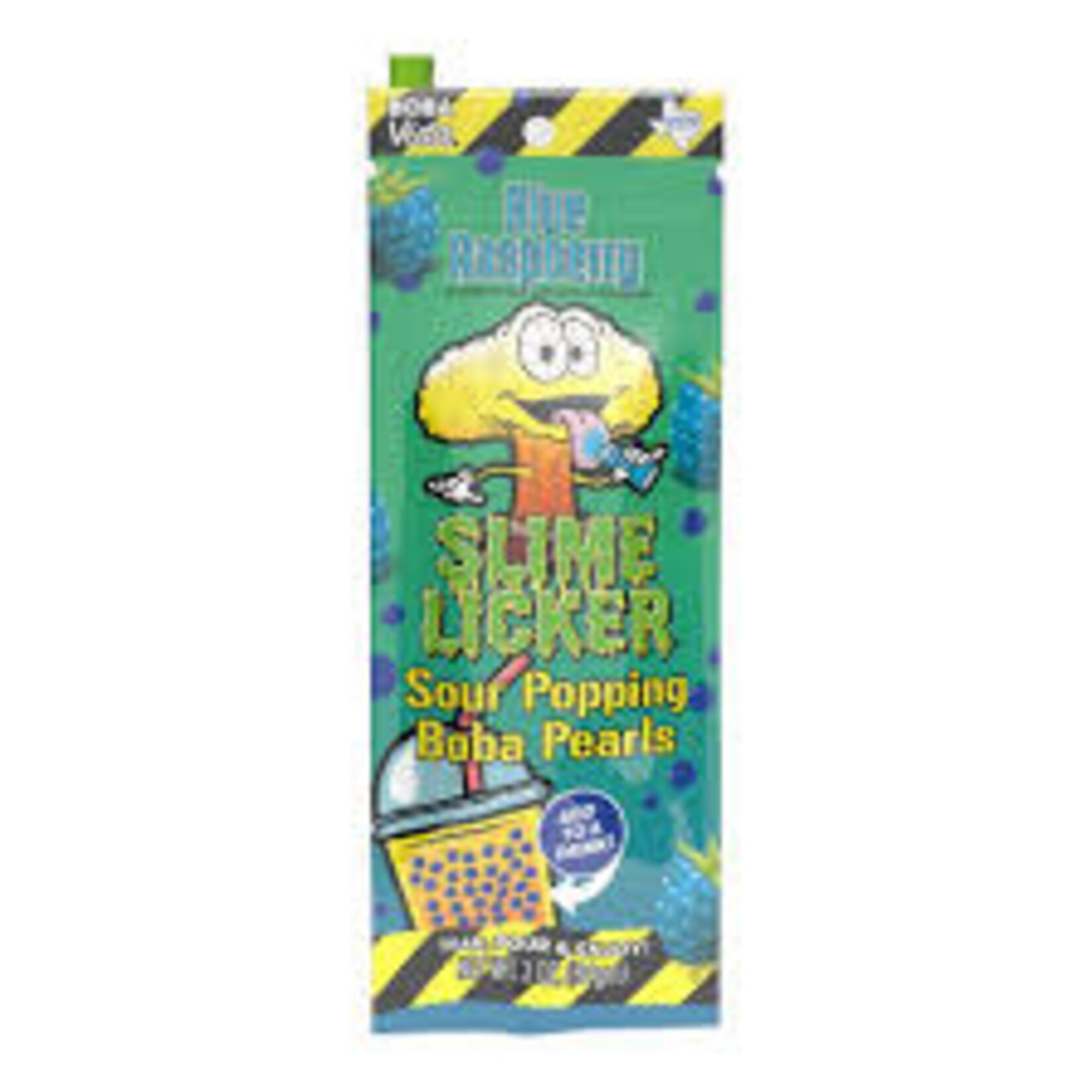 Redstone Candy Slime Licker Sour Popping Boba Pearls - Blue Raspberry 3 OZ