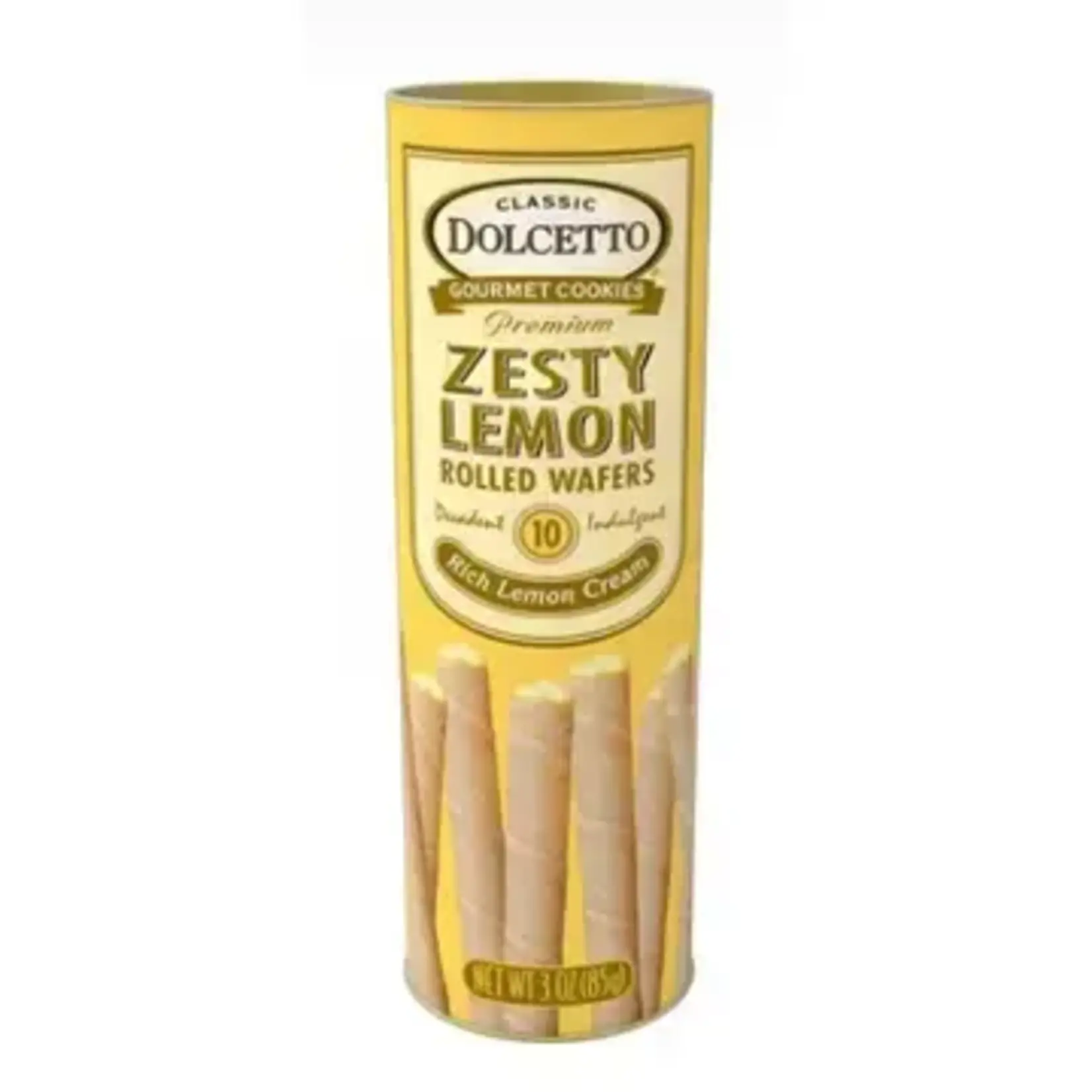 DOLCETTO MEYER LEMON WAFER ROLLS (3 oz canister)