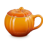 Le Creuset Pumpkin Mug with Lid - Persimmon - 14 oz. | Le Creuset