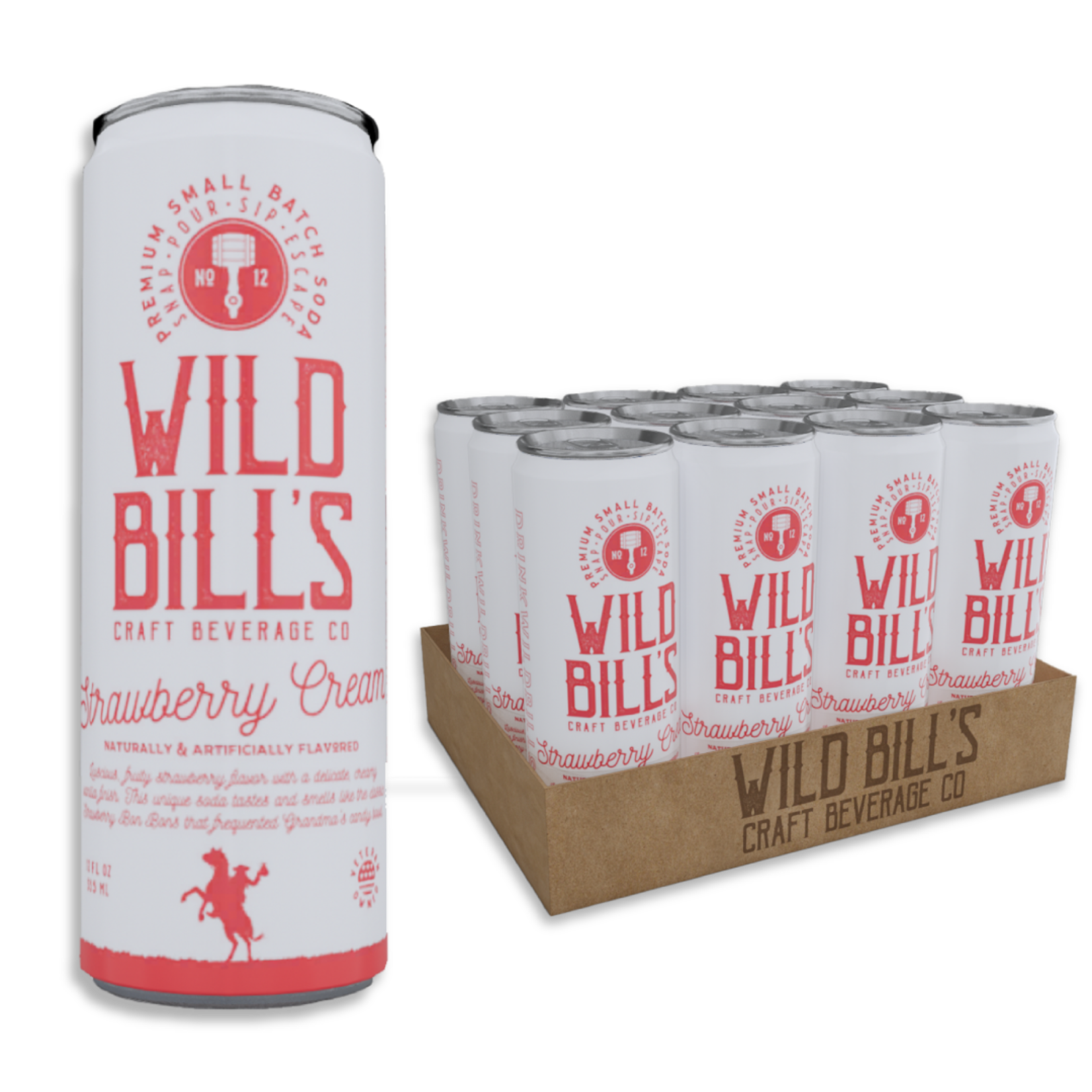 Grandpa Joes Wild Bill's Strawberry Cream, 12oz Cans