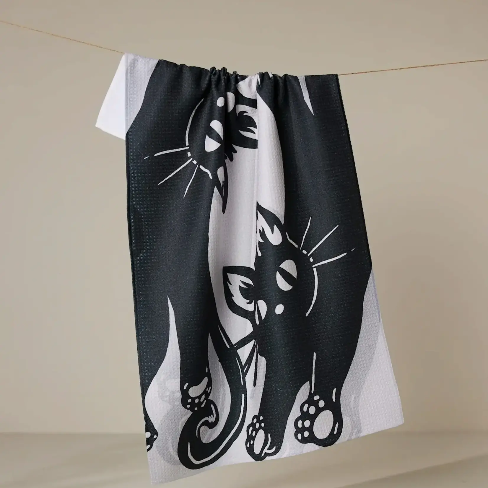 Geometry Night Zoomies Tea Towel | Geometry