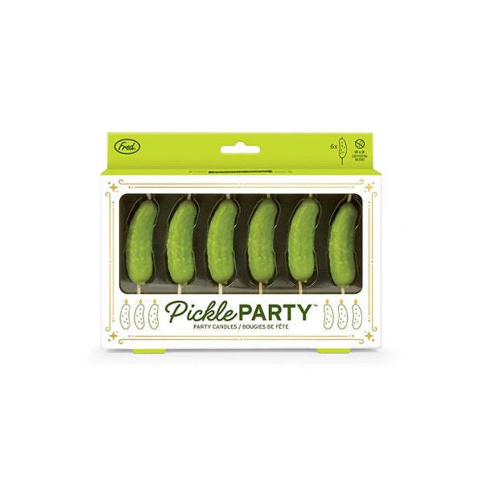 Fred & Friends Pickle Party Candles - Set of 6 | Fred & Friends