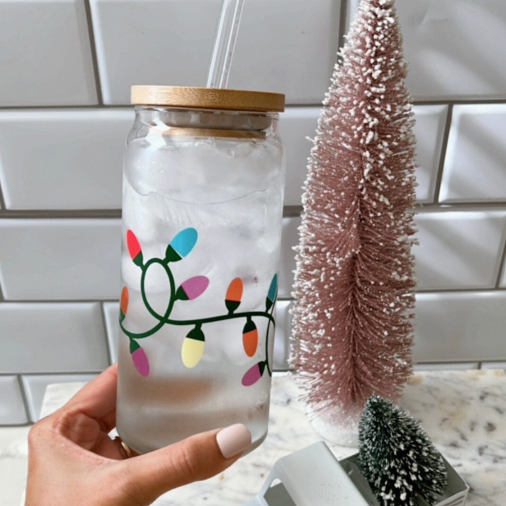 NVDSIGNZ Color Changing Christmas Glass Can Set - 20oz