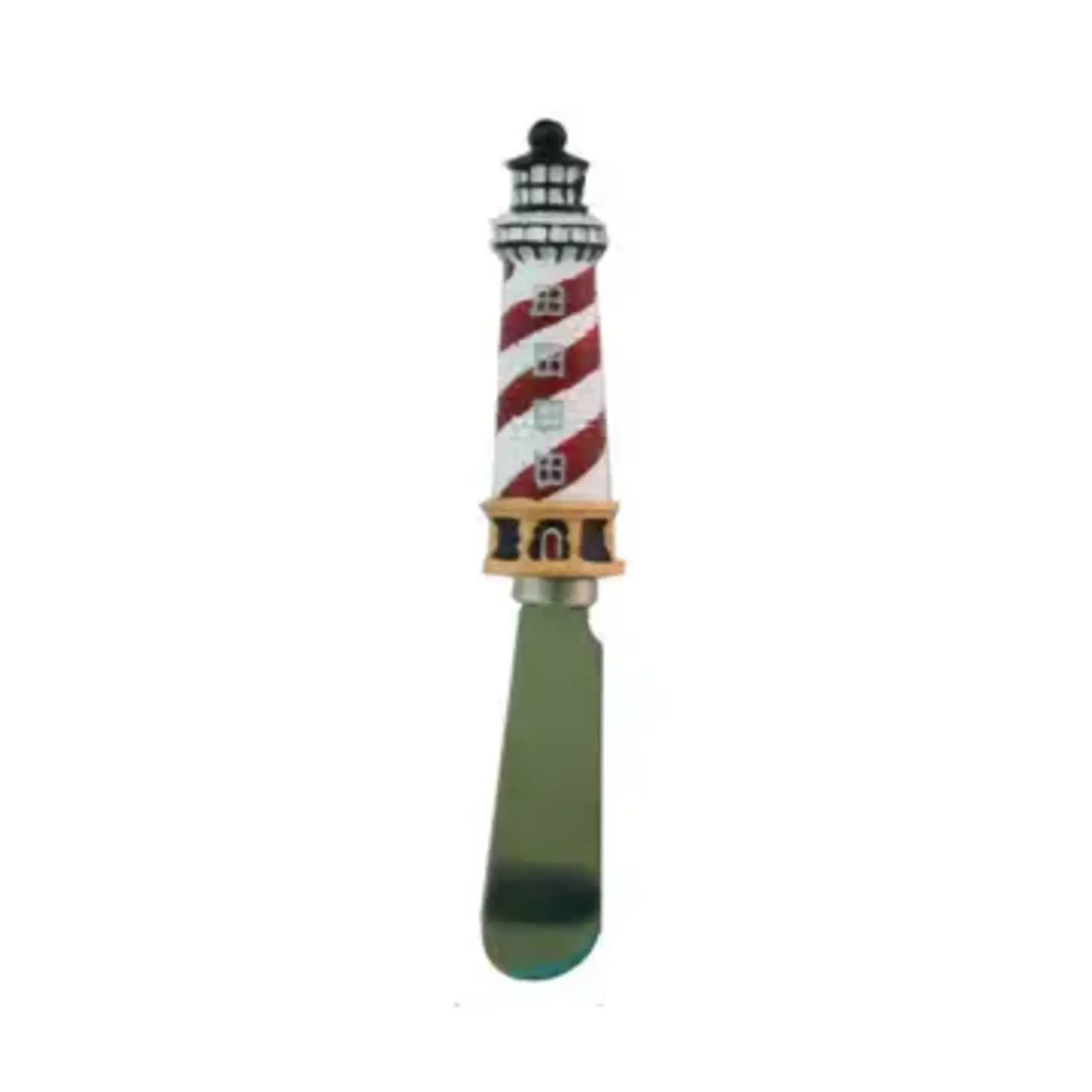 Out of the Woods of Oregon Cheese and Butter Spread Knife - Red White Lighthouse (Poly) | Out of the Woods of Oregon