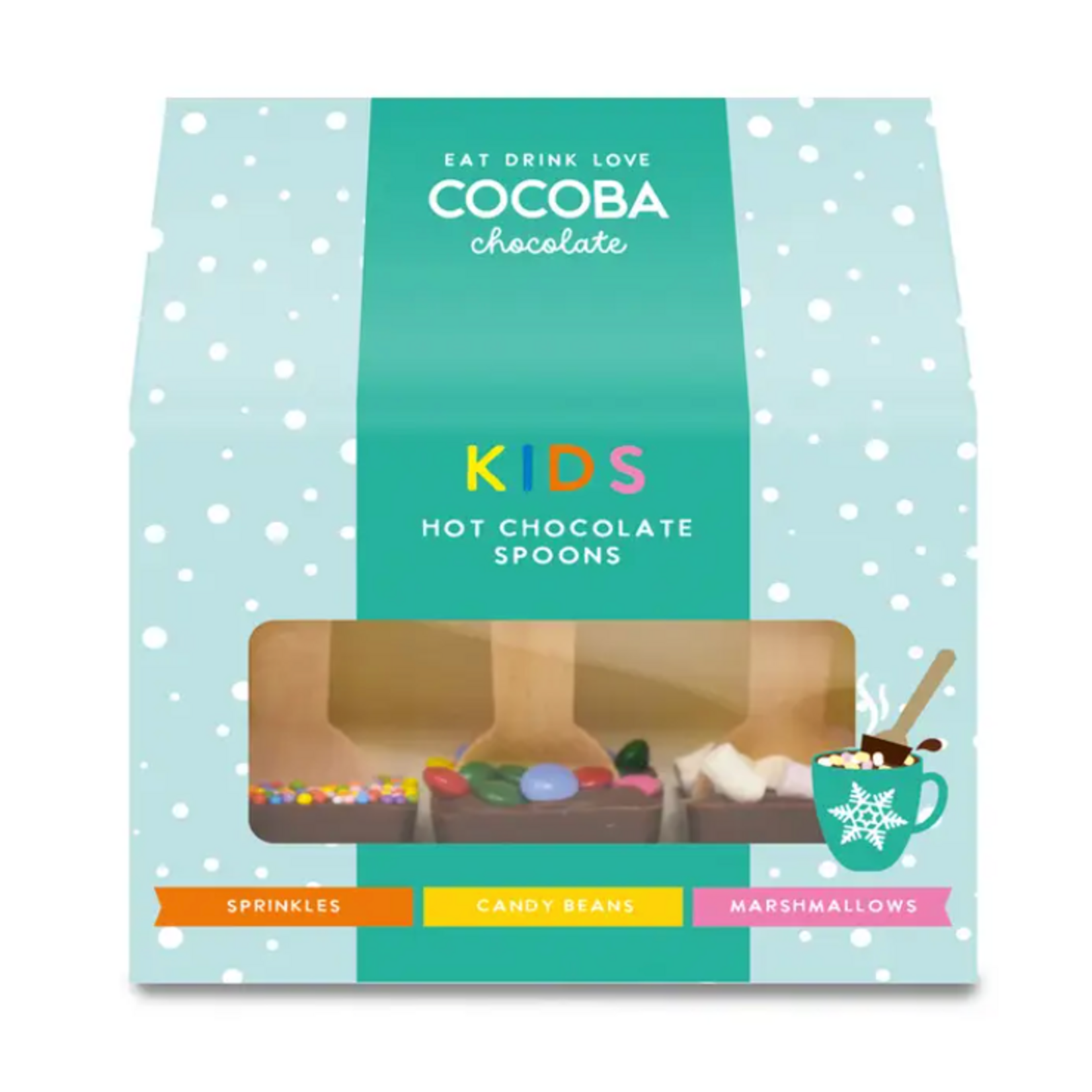 Cocoba Chocolate Kids Pack Spoons with Toppings | Cocoba Chocolate