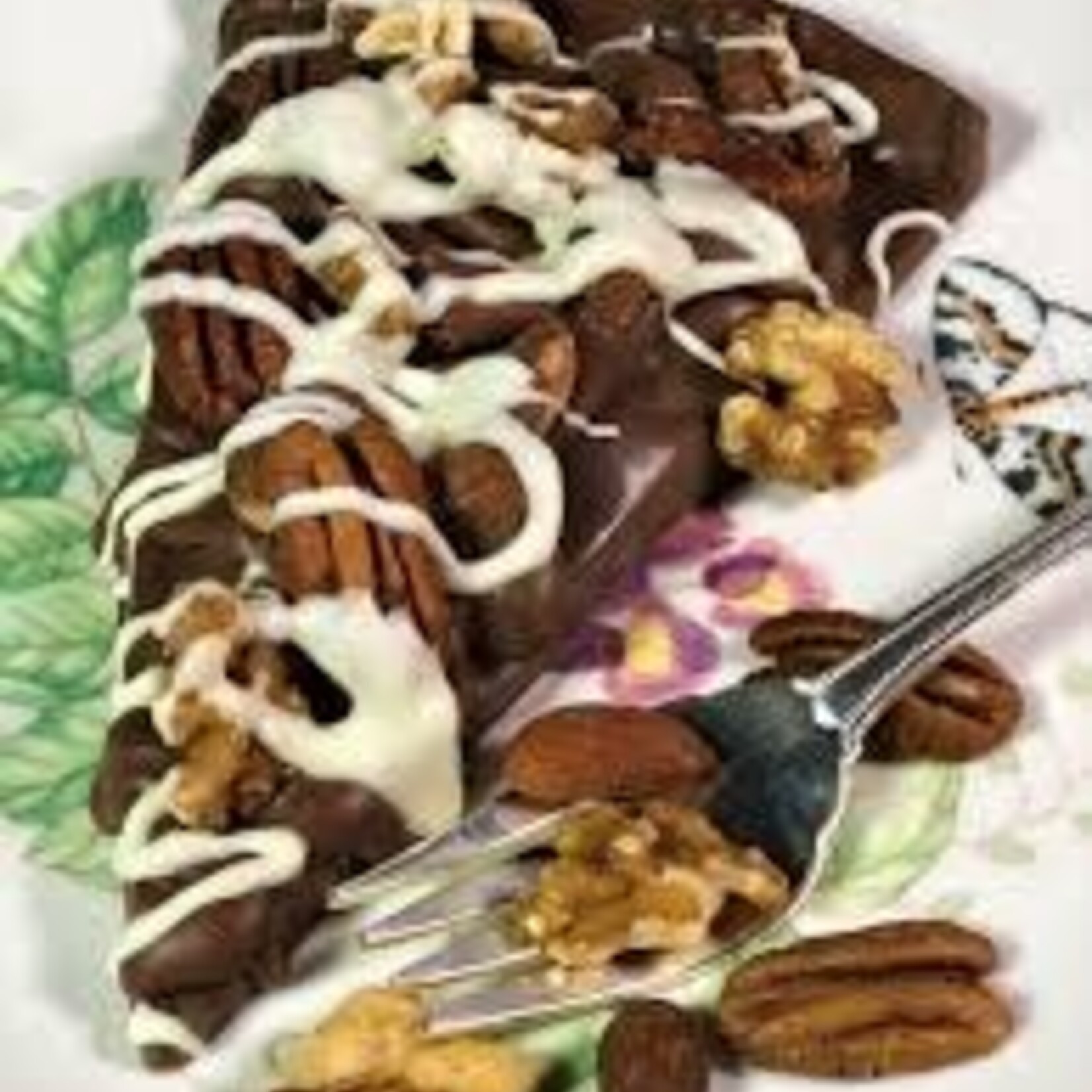 Chocolate Pizza Company Slice, Chocolate Pizza, Pecans-Almonds-Walnuts