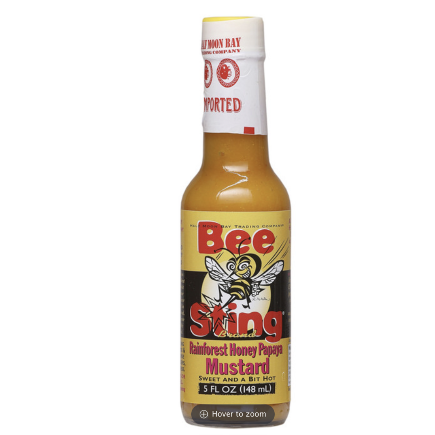 Bee Sting Rainforest Honey Papaya Mustard Hot Sauce 5 oz. | Heat Rating: 3