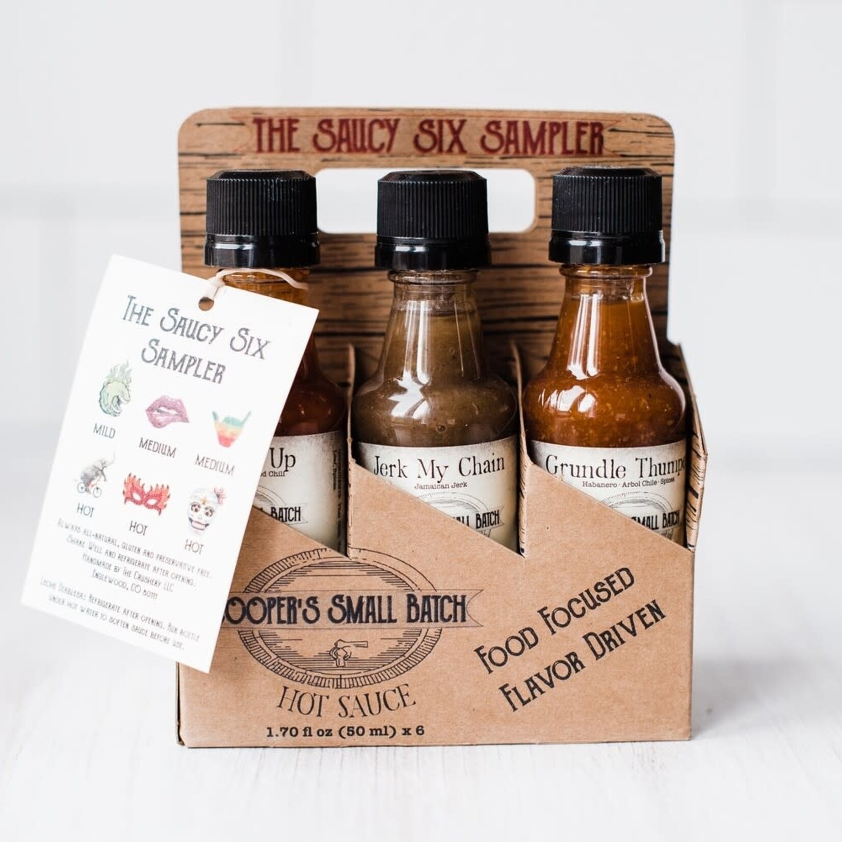 Cooper's Small Batch Hot Sauce Sauxy Six Sampler