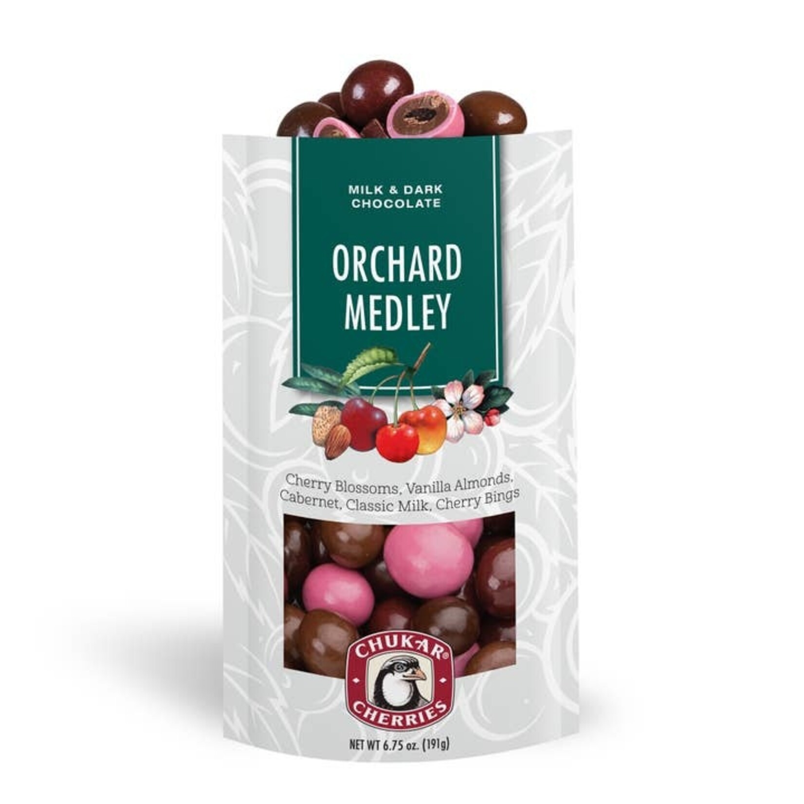 Chukar Cherry Company 6.75 oz Orchard Medley - Milk, Dark and White Chocolate