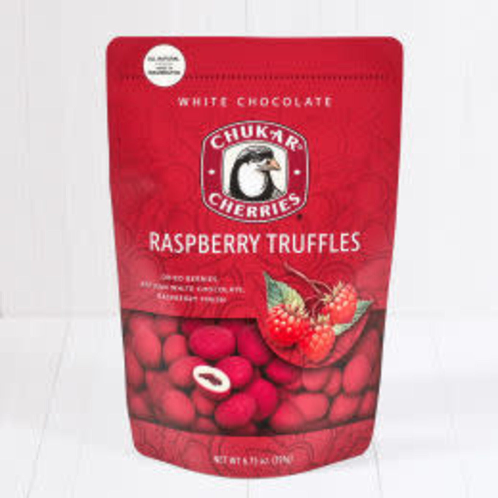 Chukar Cherry Company 6.75 oz Raspberry Truffles - White Chocolate