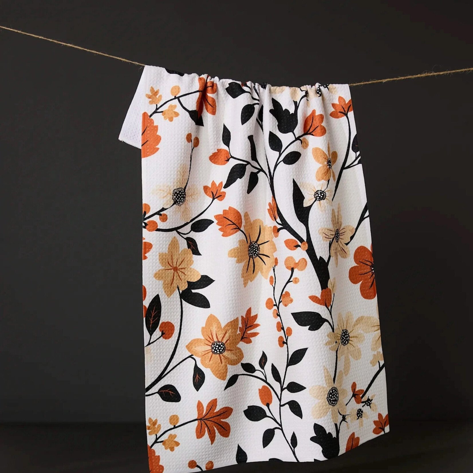 Geometry Spiced Florals Tea Towel | Geometry