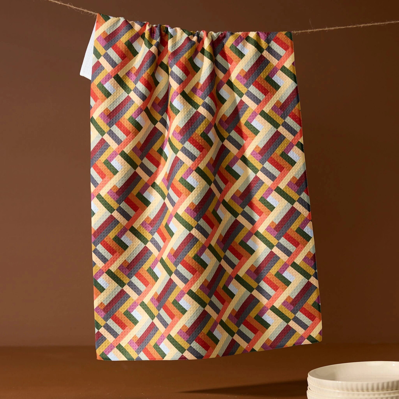 Geometry Vivid Cascade Tea Towel | Geometry