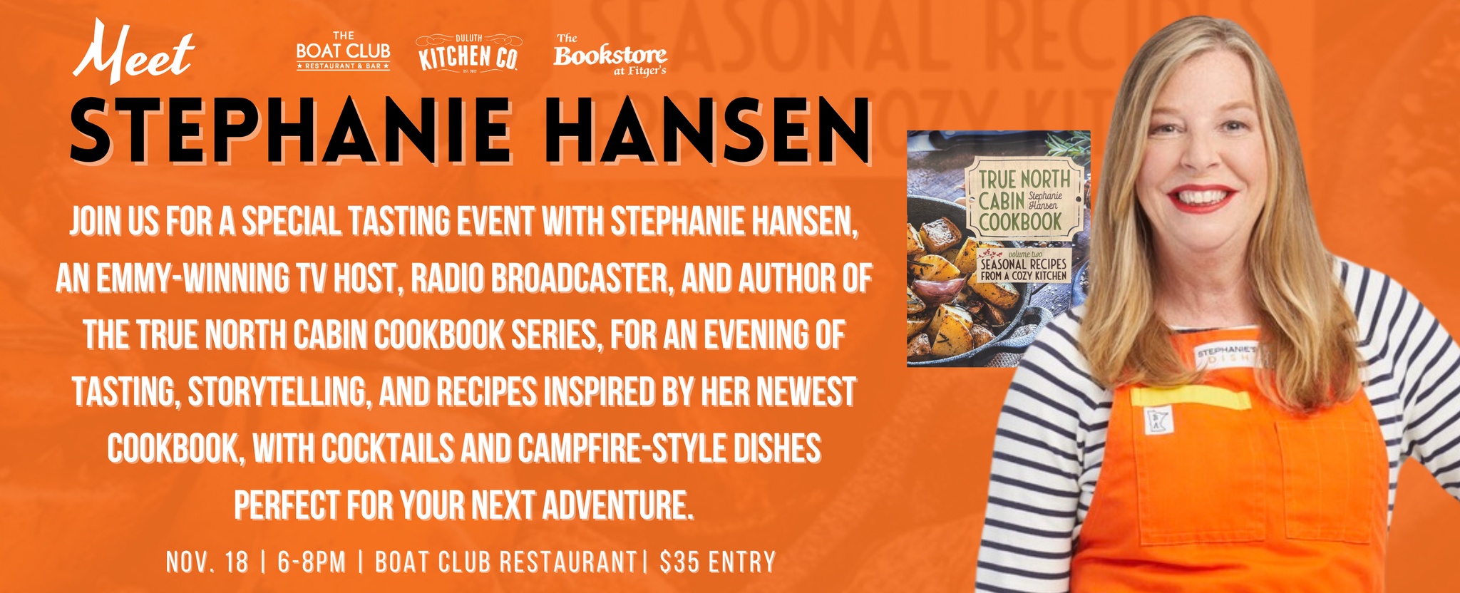 Stephanie Hansen Cookbook Event Banner