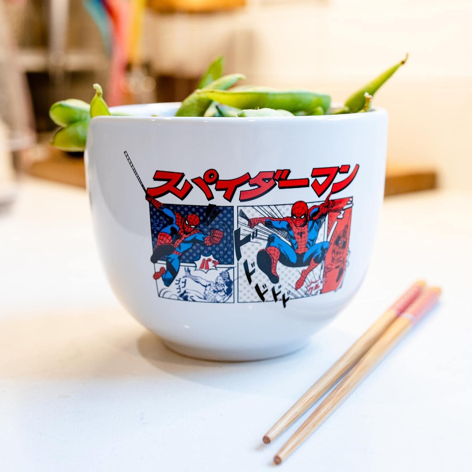 Spiderman Spidey Webs and Icons 20oz Ceramic Ramen Bowl