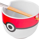 Pokemon Pokeball Ceramic Ramen Bowl With Chopsticks