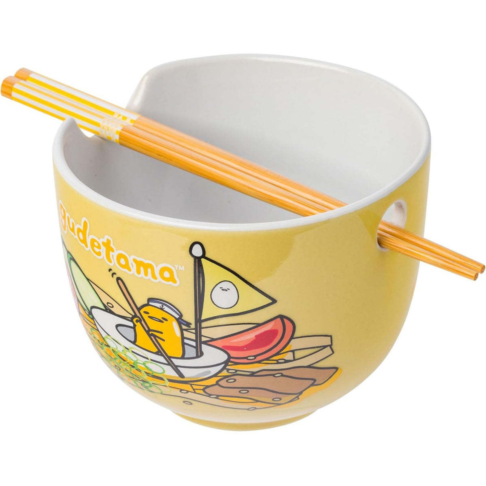 Gudetama Swimming In Ramen 20oz Ceramic Ramen Bowl