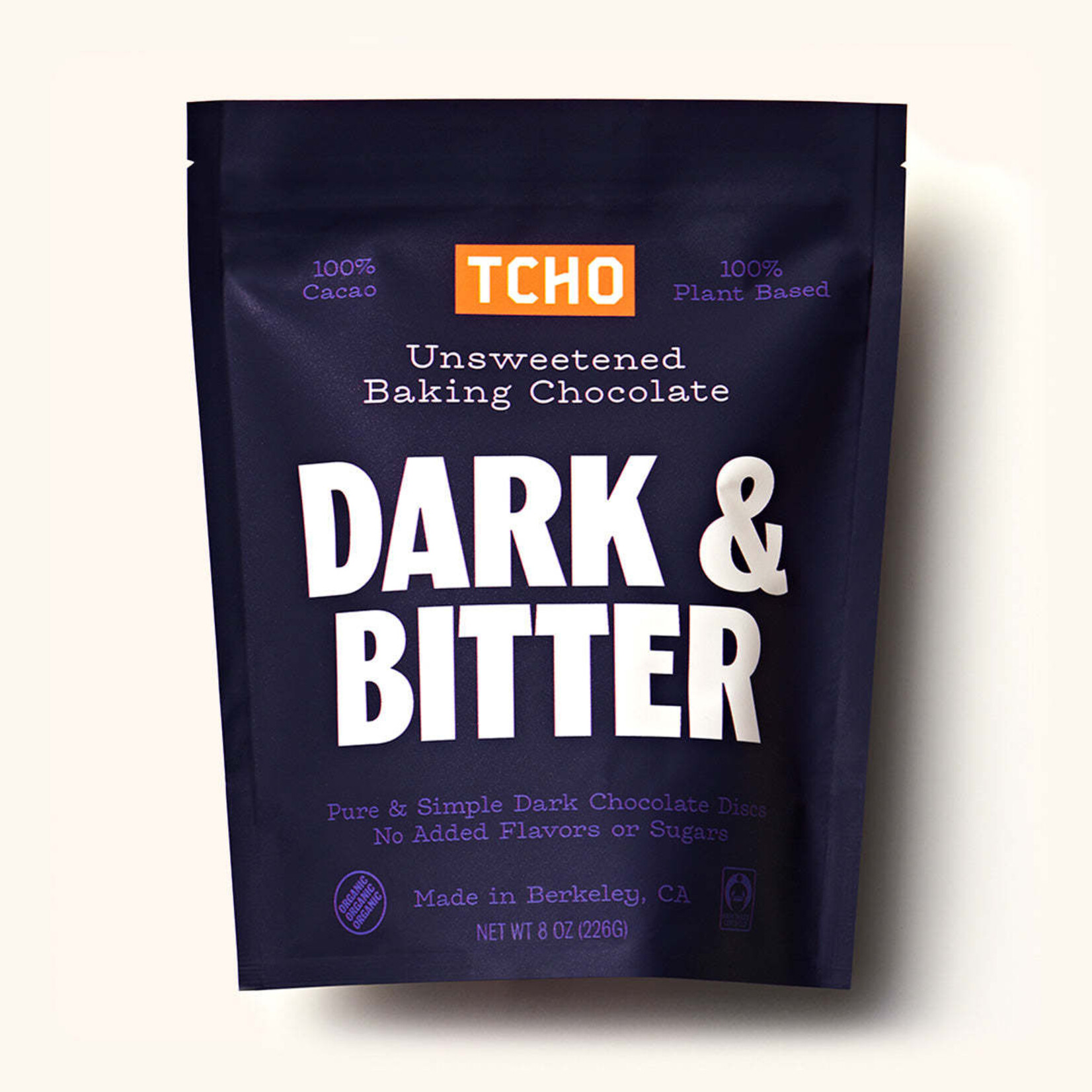 Dark & Bitter, 100% Unsweetened Baking Chocolate | TCHO