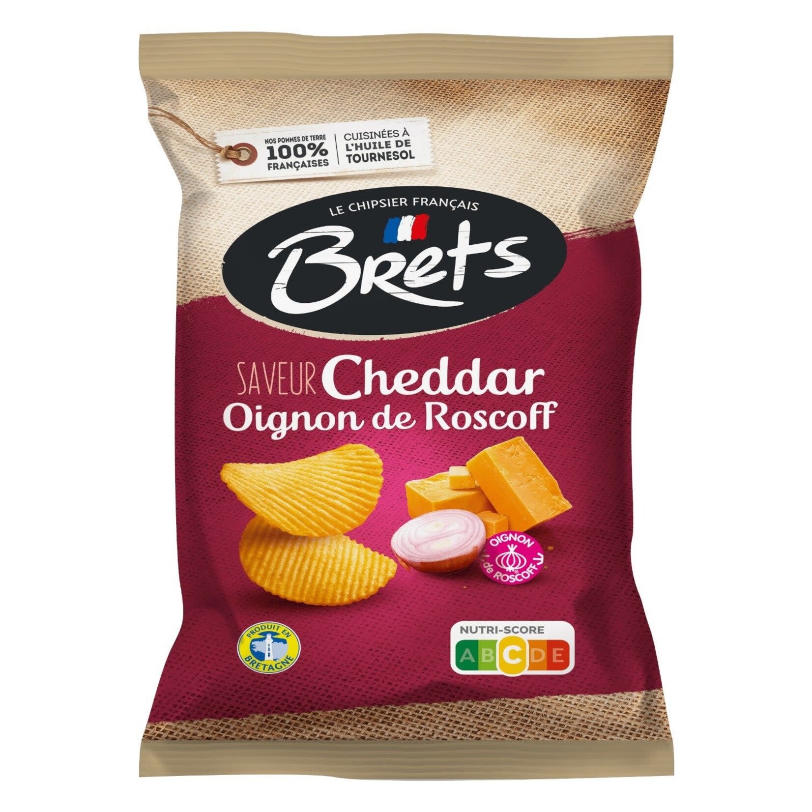 Brets Potato chips Cheddar with Roscoff onion