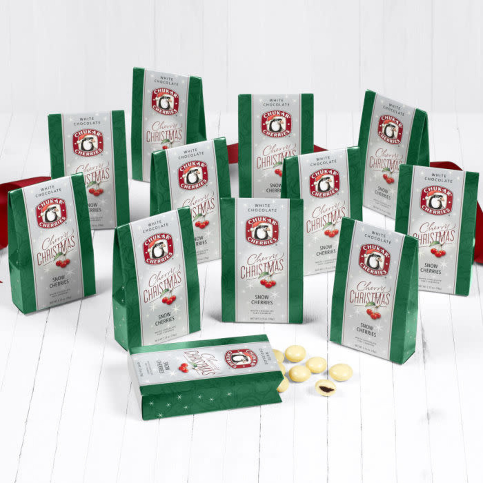 Chukar Cherry Company Snow Cherries – White Chocolate