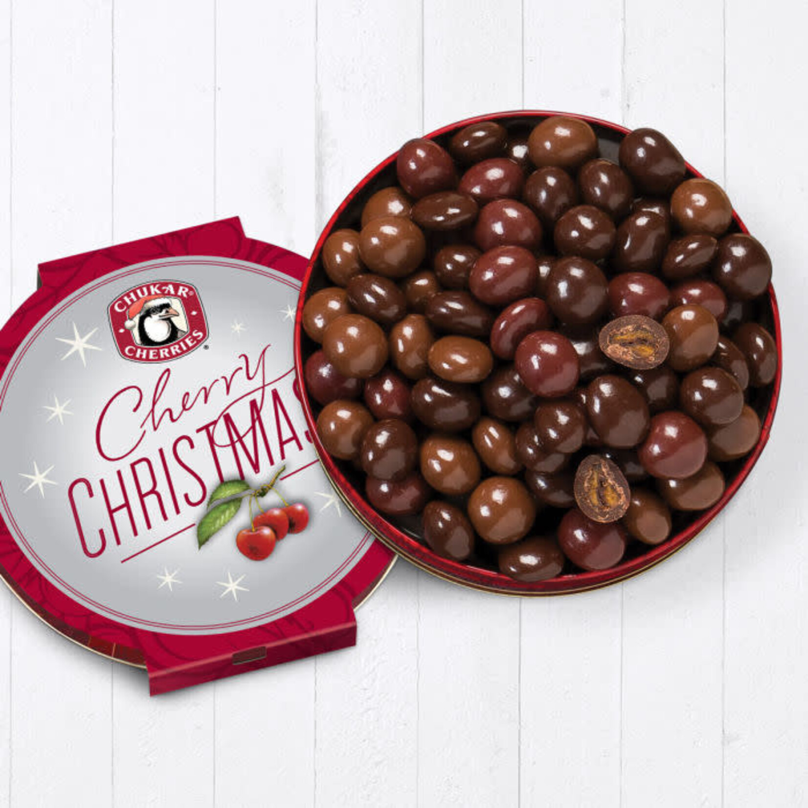 Chukar Cherry Company Holiday Cherry Quartet – Milk and Dark Chocolate