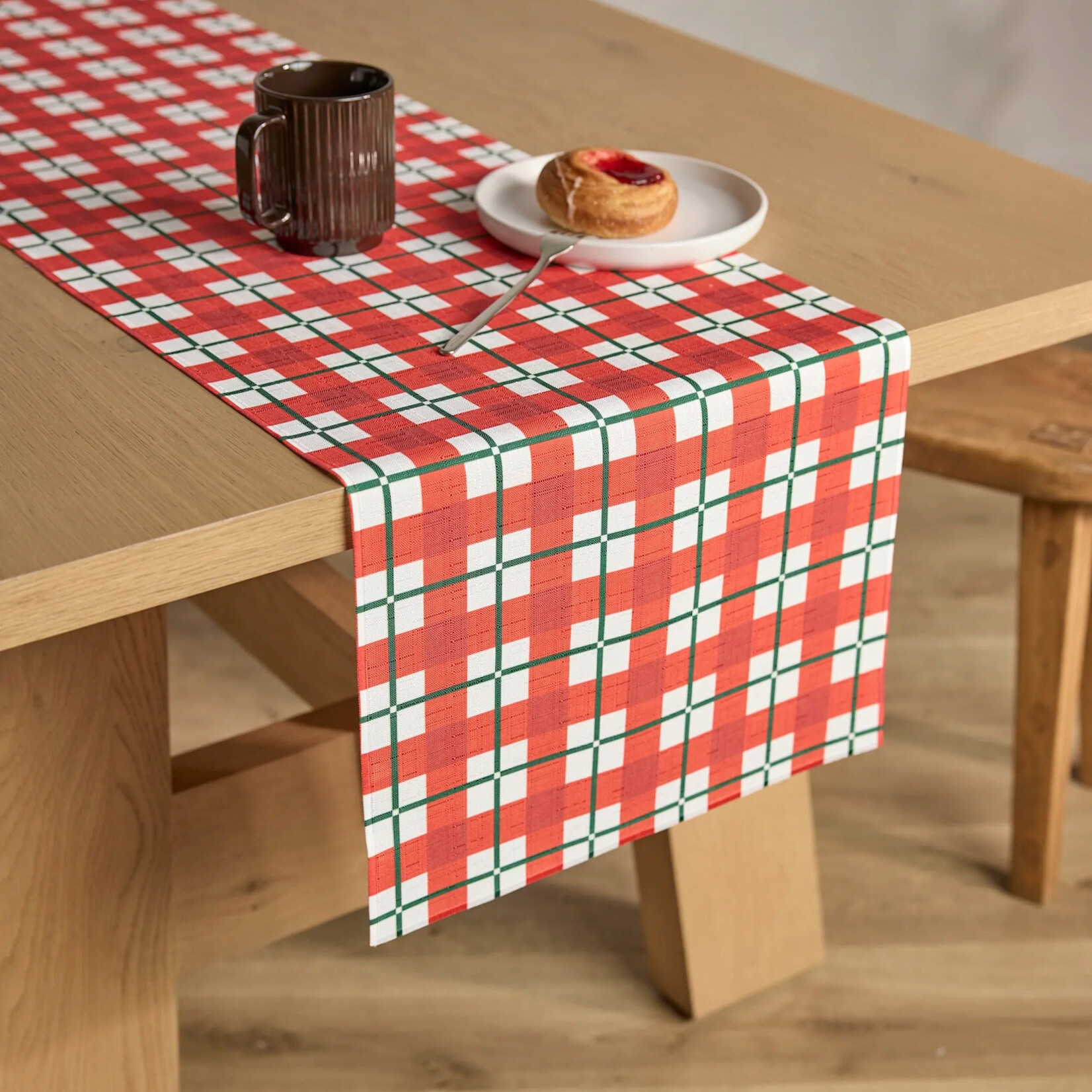 Geometry Yuletide Plaid Table Runner | Geometry