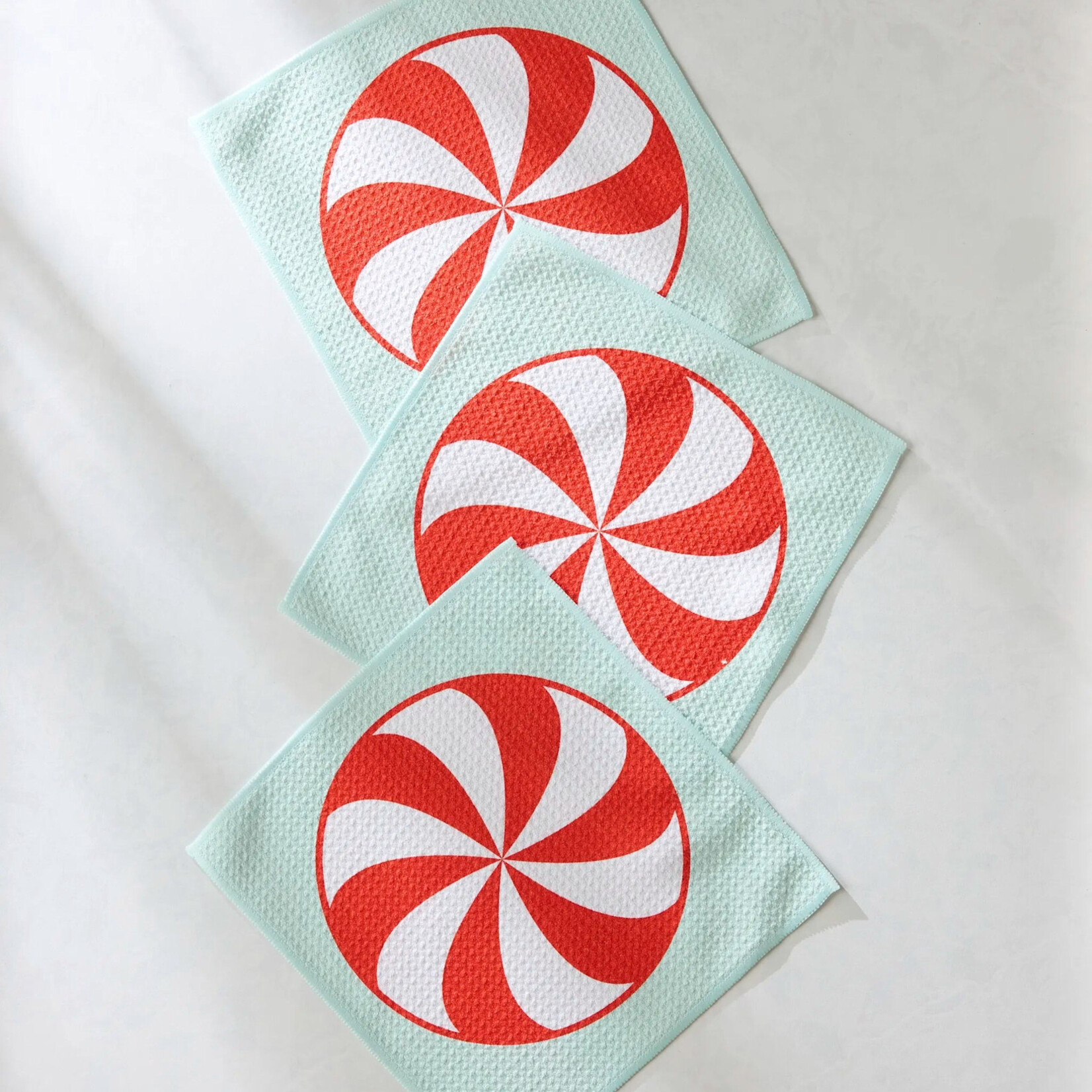 Geometry Peppermint Swirl Dishcloth Set | Geometry