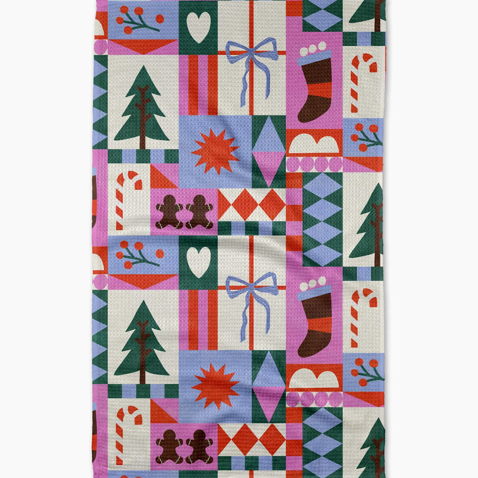 Geometry Festive Christmas Quilt Tea Towel | Geometry