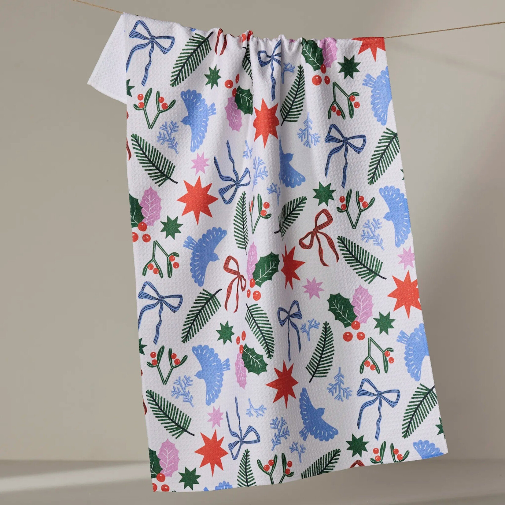 Geometry Christmas Garden Party Tea Towel | Geometry