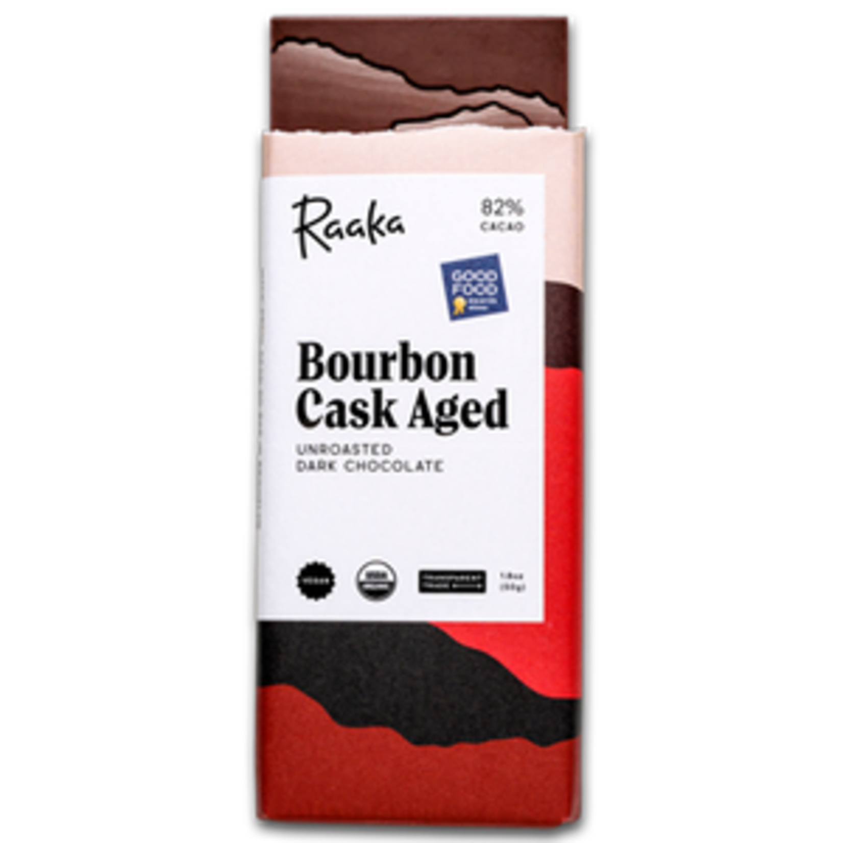 Raaka Chocolate 82% Bourbon Cask Aged Chocolate Bar | RAAKA