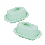 MINI BUTTER DISH - GLOSS SAGE