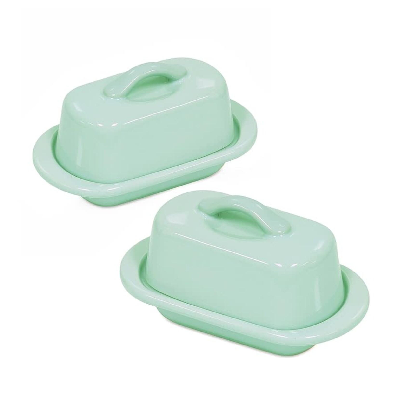 MINI BUTTER DISH - GLOSS SAGE