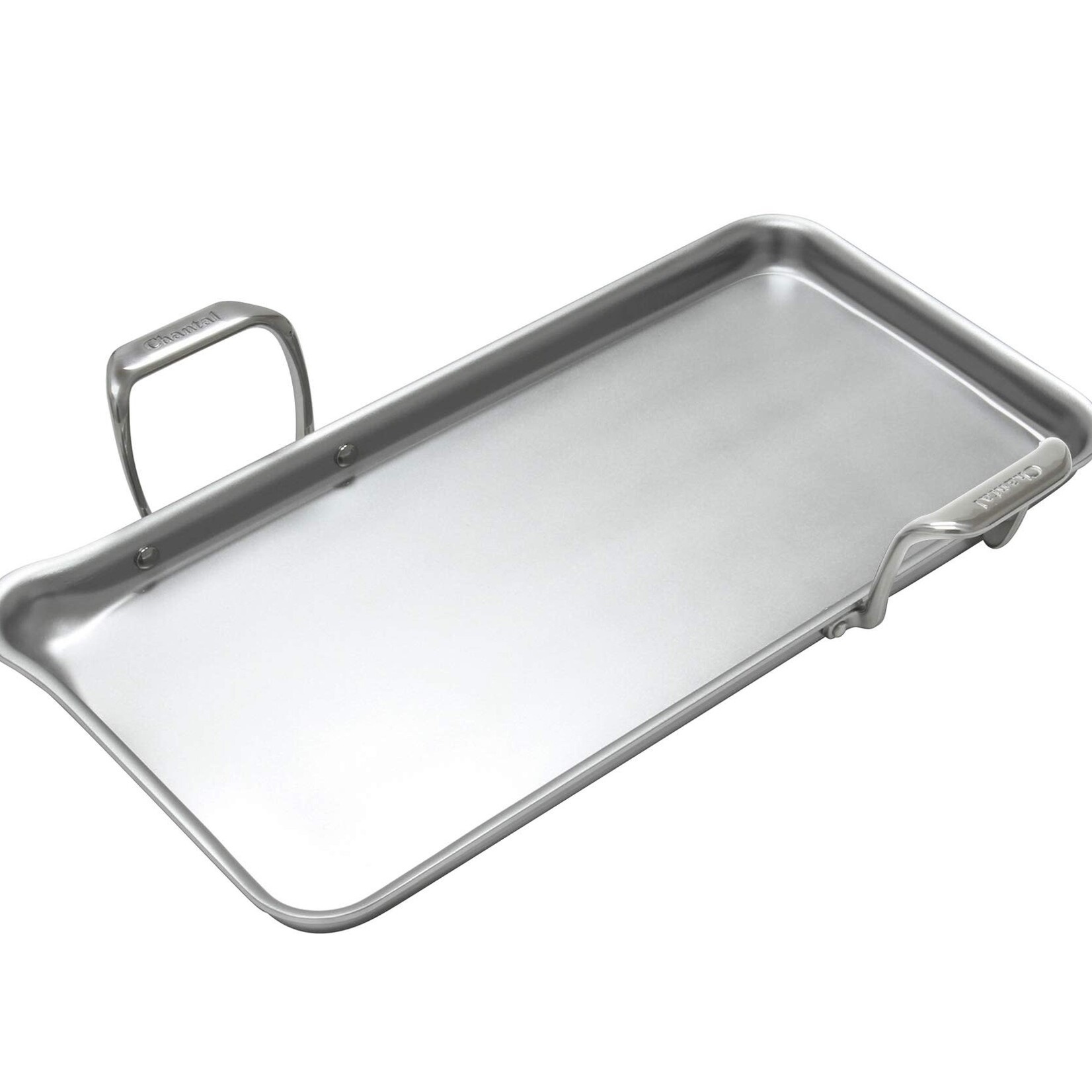 19" TRI-PLY GRIDDLE-CER COATED - STAINLESS - 9.52" x 19.09"