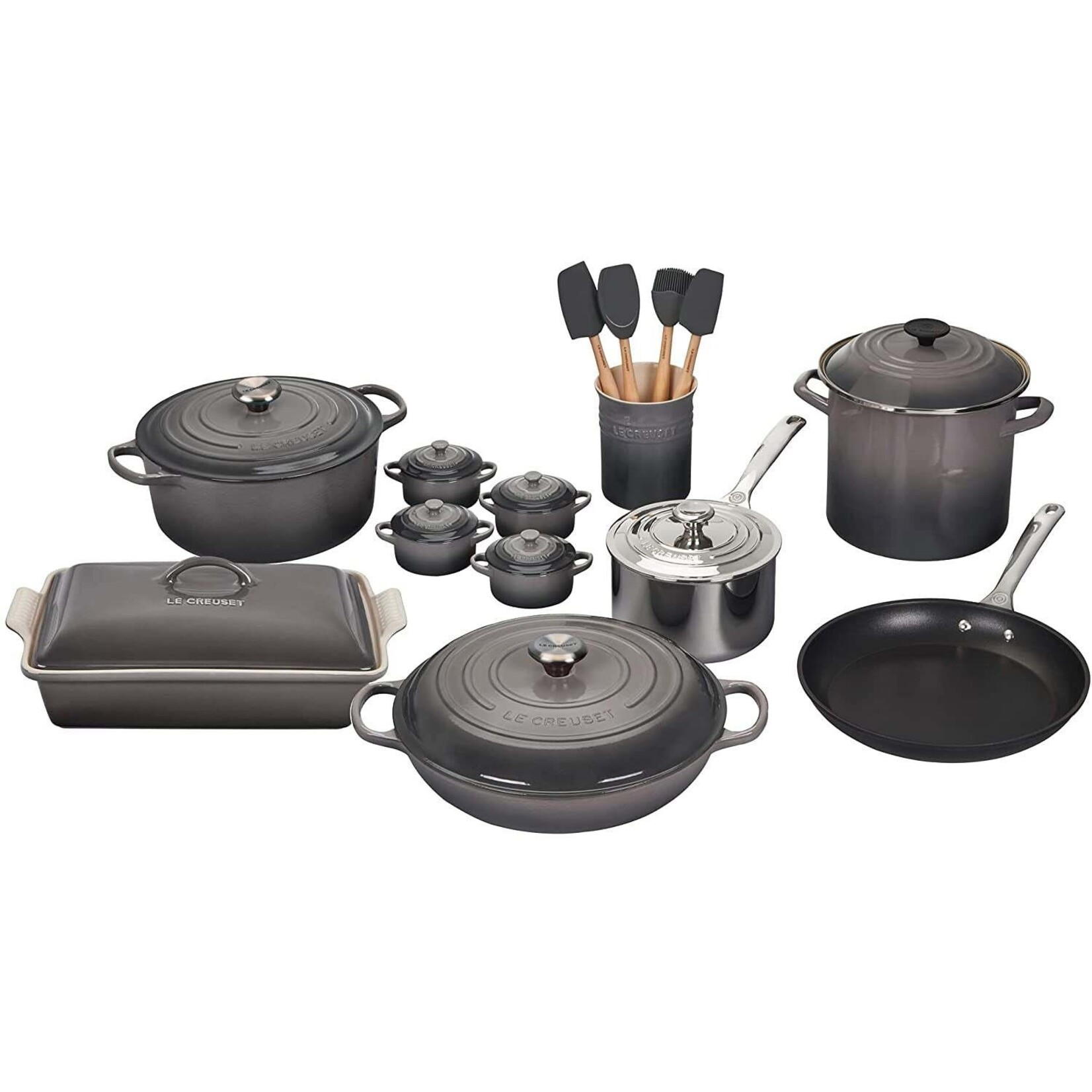 Le Creuset 20 Piece Mixed Material Set - Oyster | Le Creuset