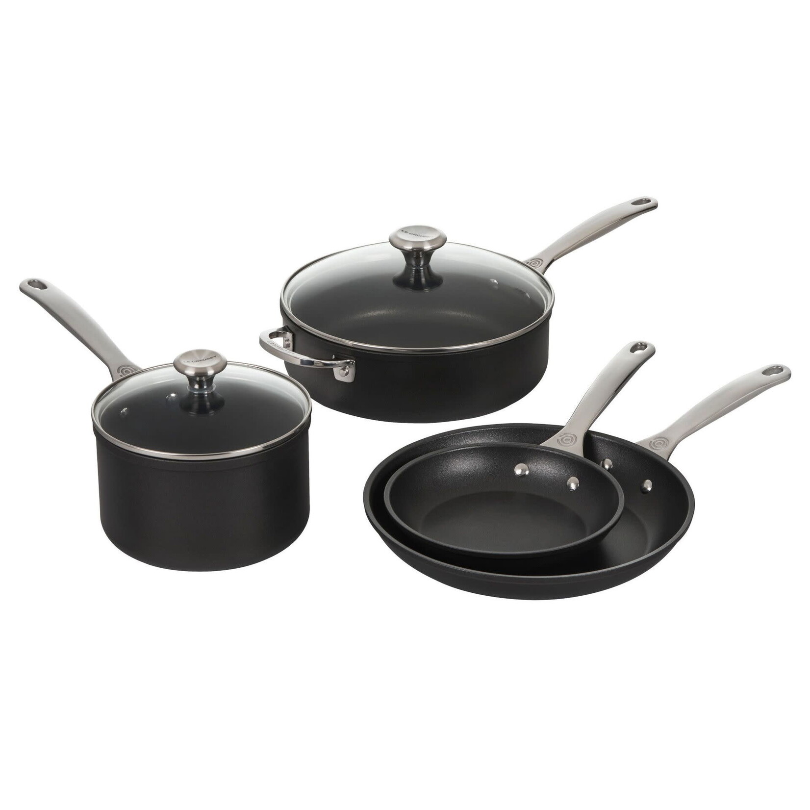Le Creuset Toughened Nonstick PRO 6 Piece Set (8" Fry Pan, 10" Fry Pan, 3 qt. Saucepan w/Lid, 4.25 qt. Saute Pan w/Lid) | Le Creuset