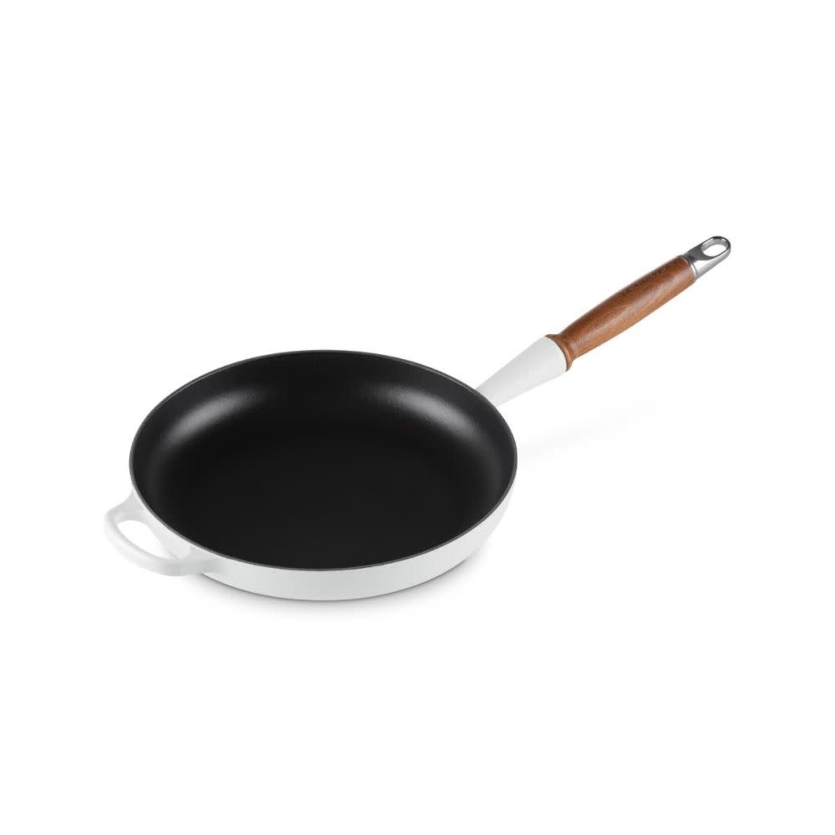 Le Creuset Signature Round Fry Pan 10.25 In Wood Handle White, 10.25 in | Le Creuset