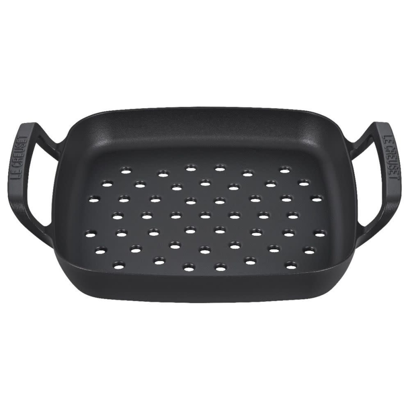 Le Creuset Alpine Outdoor Collection - Square Grill Basket (Matte Black), 12" | Le Creuset