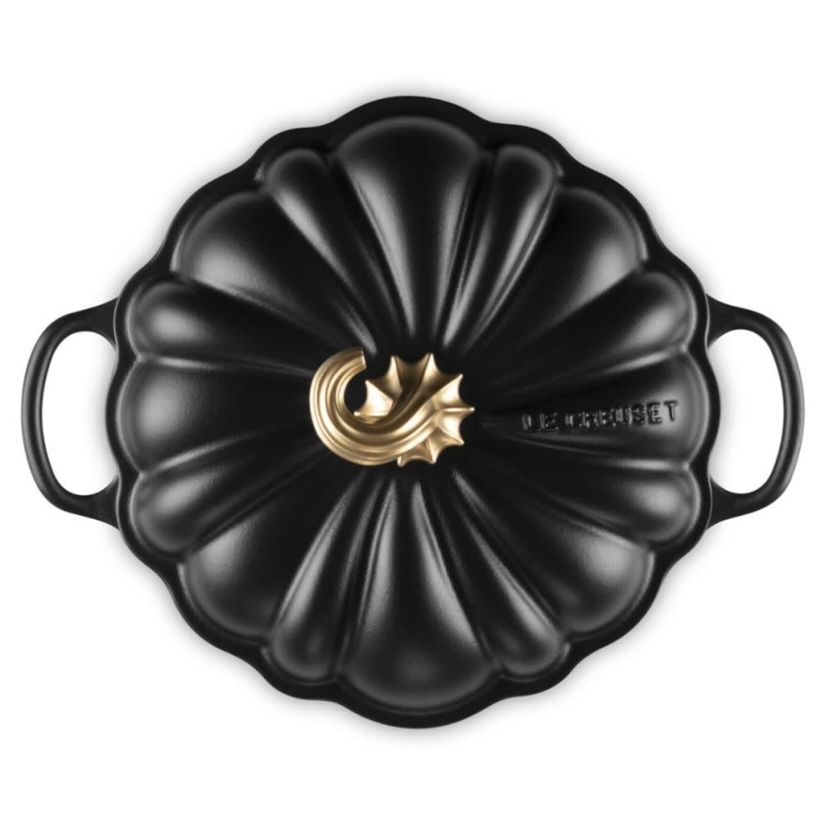 Le Creuset Figural Pumpkin Cocotte - Licorice w/ Gold Figural Knob, 4 qt. | Le Creuset