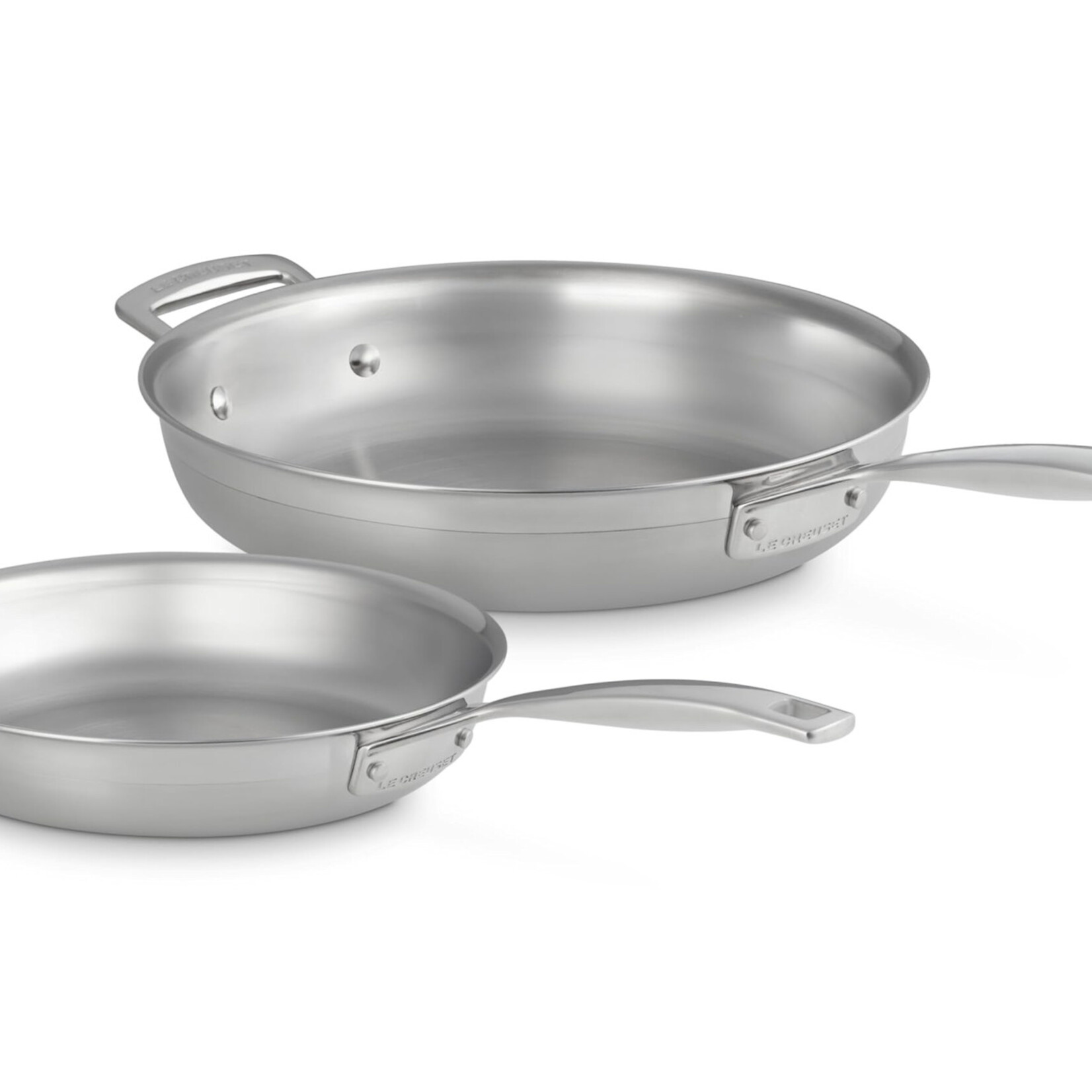 Le Creuset 2 Piece Set Classic Stainless Steel (9.5" & 11" Fry Pan) | Le Creuset