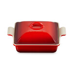Le Creuset Heritage Shallow Square Covered Casserole 2 Qt Cerise, 2 qt. | Le Creuset