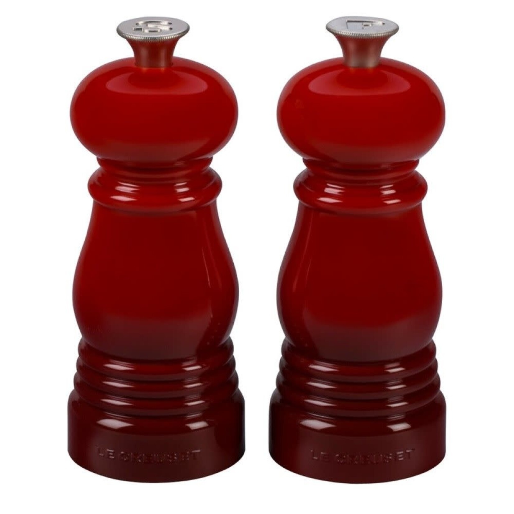 Le Creuset Petite Salt and Pepper Mill Set - Cerise, 5" x 2" each | Le Creuset