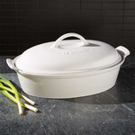 Le Creuset Heritage Covered Oval Casserole - White, 4 qt. (14") | Le Creuset